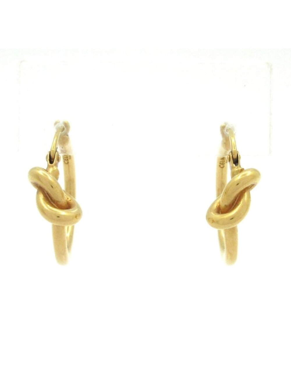 Celine Earrings Knot Hoop Gold